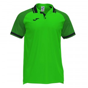 Joma Essential Ii Polo Fluor S/S Erkek Tişört Yeşil Siyah | 71QRJXIVZ