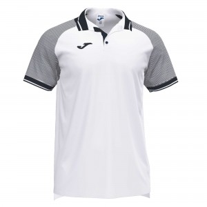 Joma Essential Ii Polo S/S Erkek Tişört Beyaz Siyah | 95JXWCRKF