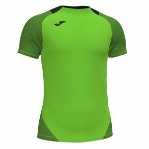 Joma Essential Ii T-shirt Fluor S/S Erkek Tişört Yeşil Siyah | 49CNPSKVJ