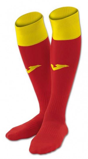 Joma Football Socks Calcio 24 Pack 4 Pcs Kadın Çorap Kırmızı Sarı | 76AQUNPDG