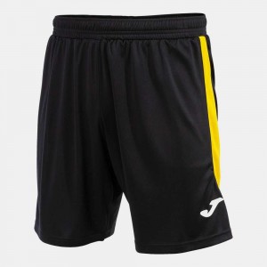 Joma Glasgow Short Erkek Pantolon Siyah Sarı | 02KCYHMAO