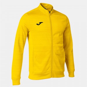 Joma Grafity Iii Full Zip Sweatshirt Erkek Eşofman Sarı | 64NGADJPO