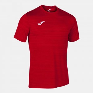 Joma Grafity Iii Short Sleeve T-shirt Erkek Tişört Kırmızı | 48CXQLPDS