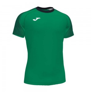 Joma Hispa Iii Short Sleeve T-shirt Erkek Tişört Yeşil | 57ROVIWTZ