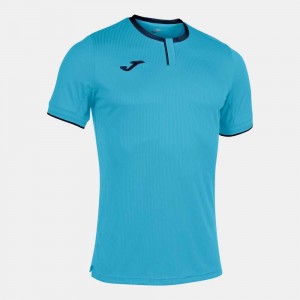 Joma Iii Short Sleeve T-shirt Fluor Erkek Tişört Altın Turkuaz | 63BZIOVJY