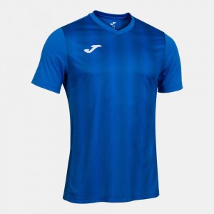 Joma Inter Ii Short Sleeve T-shirt Erkek Tişört Kraliyet Mavisi | 84IBJMNPR