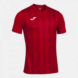 Joma Inter Ii Short Sleeve T-shirt Erkek Tişört Kırmızı | 93AQUPRCN