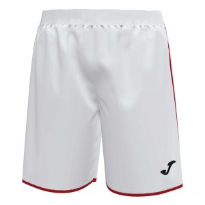 Joma Liga Short Erkek Pantolon Beyaz Kırmızı | 61LIYSBTO