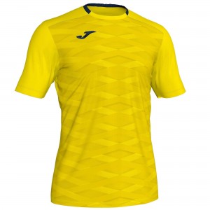 Joma Myskin Academy T-shirt S/S Erkek Tişört Sarı | 73ZLNGIKB