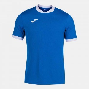 Joma Open Iii Short Sleeve T-shirt Erkek Tişört Kraliyet Mavisi | 04SOKRBZH