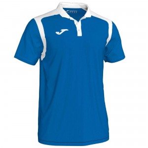 Joma Polo Champion V S/S Erkek Tişört Kraliyet Mavisi Beyaz | 14ECFHIWJ