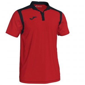 Joma Polo Champion V S/S Erkek Tişört Kırmızı Siyah | 13GFALBCH