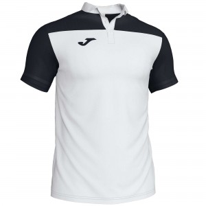 Joma Polo Shirt Combi S/S Erkek Tişört Beyaz Siyah | 60YVTWSXG