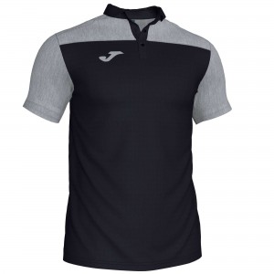 Joma Polo Shirt Combi S/S Erkek Tişört Siyah Gri | 91DGYUMSR