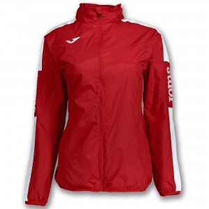 Joma Rainjacket Champion Iv Kadın Mont Kırmızı Beyaz | 75NKTIORY