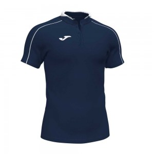 Joma Scrum Short Sleeve Polo Erkek Tişört Lacivert | 75OTYPBKH