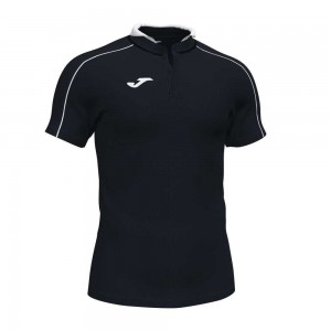 Joma Scrum Short Sleeve Polo Erkek Tişört Siyah | 92NPMXSKH