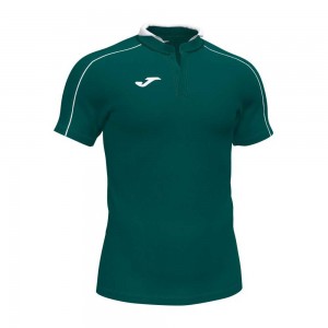 Joma Scrum Short Sleeve Polo Erkek Tişört Yeşil | 31HNQUBAG