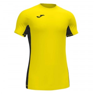 Joma Superliga T-shirt S/S Erkek Tişört Sarı Siyah | 53CBZQHSK