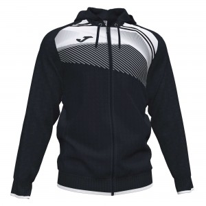 Joma Supernova Ii Hoodie Jacket Erkek Eşofman Siyah Beyaz | 67NUPTWCV