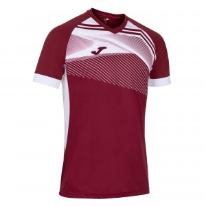 Joma Supernova Ii T-shirt S/S Erkek Tişört Bordo Beyaz | 94XJWHVUR