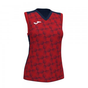 Joma Supernova Iii Sleeveless Shirt Kadın Tişört Lacivert Kırmızı | 01LVKZPNS