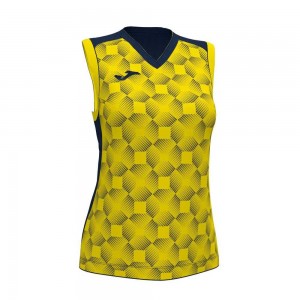 Joma Supernova Iii Sleeveless Shirt Kadın Tişört Lacivert Sarı | 49GQIHCJA