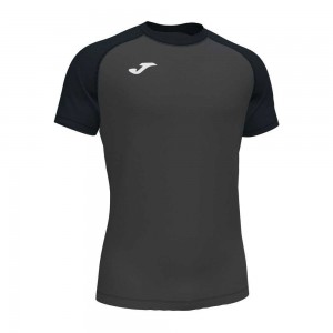 Joma Teamwork Short Sleeve T-shirt Anthracite Erkek Tişört Koyu Gri Siyah | 36VRZJPDL