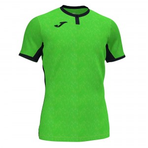 Joma Toletum Ii T-shirt Fluor S/S Erkek Tişört Yeşil Siyah | 85HOZIBCV