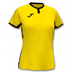 Joma Toletum Ii T-shirt S/S Kadın Tişört Sarı Siyah | 59QRPTIFN