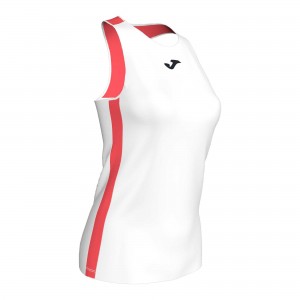 Joma Torneo Tank Top Fluor Kadın Tişört Beyaz Mercan | 48NVBMFXO