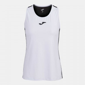 Joma Torneo Tank Top Kadın Tişört Beyaz Siyah | 71XYOUGLK