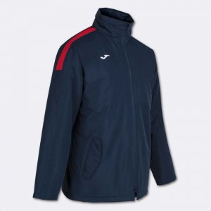 Joma Trivor Anorak Erkek Mont Lacivert Kırmızı | 81FQUWTOB