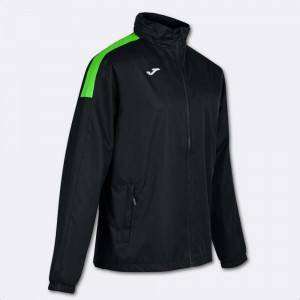 Joma Trivor Raincoat Fluor Erkek Mont Siyah Yeşil | 29EUGHNFQ