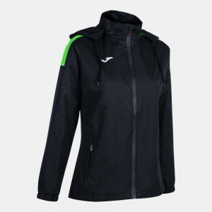 Joma Trivor Raincoat Fluor Kadın Mont Siyah Yeşil | 63TMEVDIN