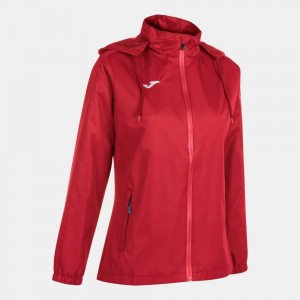 Joma Trivor Raincoat Kadın Mont Kırmızı | 95ZMGUNVK