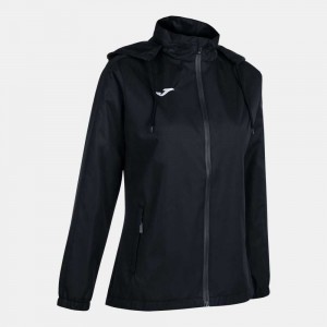 Joma Trivor Raincoat Kadın Mont Siyah | 53NCPRKOT