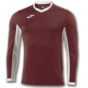 Joma T-shirt Champion Iv L/S Erkek Tişört Bordo | 61CUKDZXG