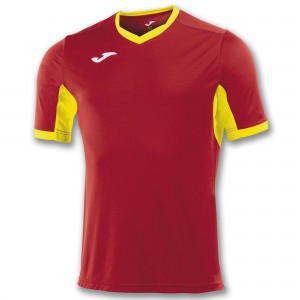 Joma T-shirt Champion Iv S/S Erkek Tişört Kırmızı Sarı | 21QDSYPMV