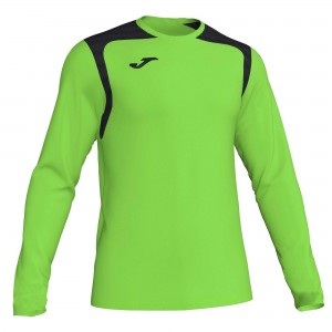 Joma T-shirt Champion V Fluor L/S Erkek Tişört Yeşil Siyah | 53MIEFQKR