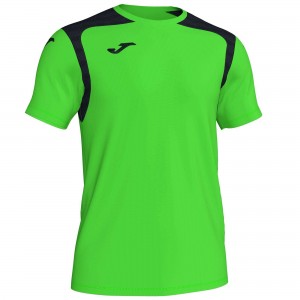 Joma T-shirt Champion V Fluor S/S Erkek Tişört Yeşil Siyah | 87XPSAOIM