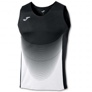 Joma T-shirt Elite Vi Sleeveless Erkek Tişört Siyah Beyaz | 07BHNGXOK