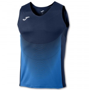 Joma T-shirt Elite Vi Sleeveless Erkek Tişört Lacivert Kraliyet Mavisi | 86YAXSVIK