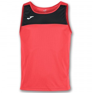 Joma T-shirt Race Sleeveless Erkek Tişört Mercan Siyah | 92JQNIRXT