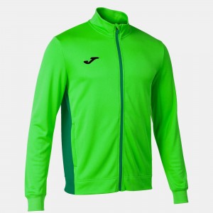 Joma Winner Ii Full Zip Sweatshirt Fluor Erkek Eşofman Yeşil | 95SMOHRNE