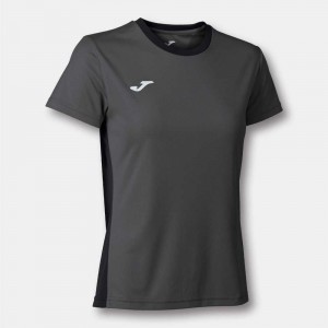 Joma Winner Ii Short Sleeve T-shirt Anthracite Kadın Tişört Koyu Gri | 68QSYCPMT