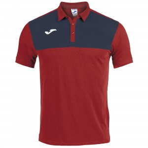 Joma Winner Polo S/S Erkek Tişört Kırmızı Lacivert | 50UGORFNT