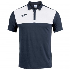 Joma Winner Polo S/S Erkek Tişört Lacivert Beyaz | 80KNIQSHJ