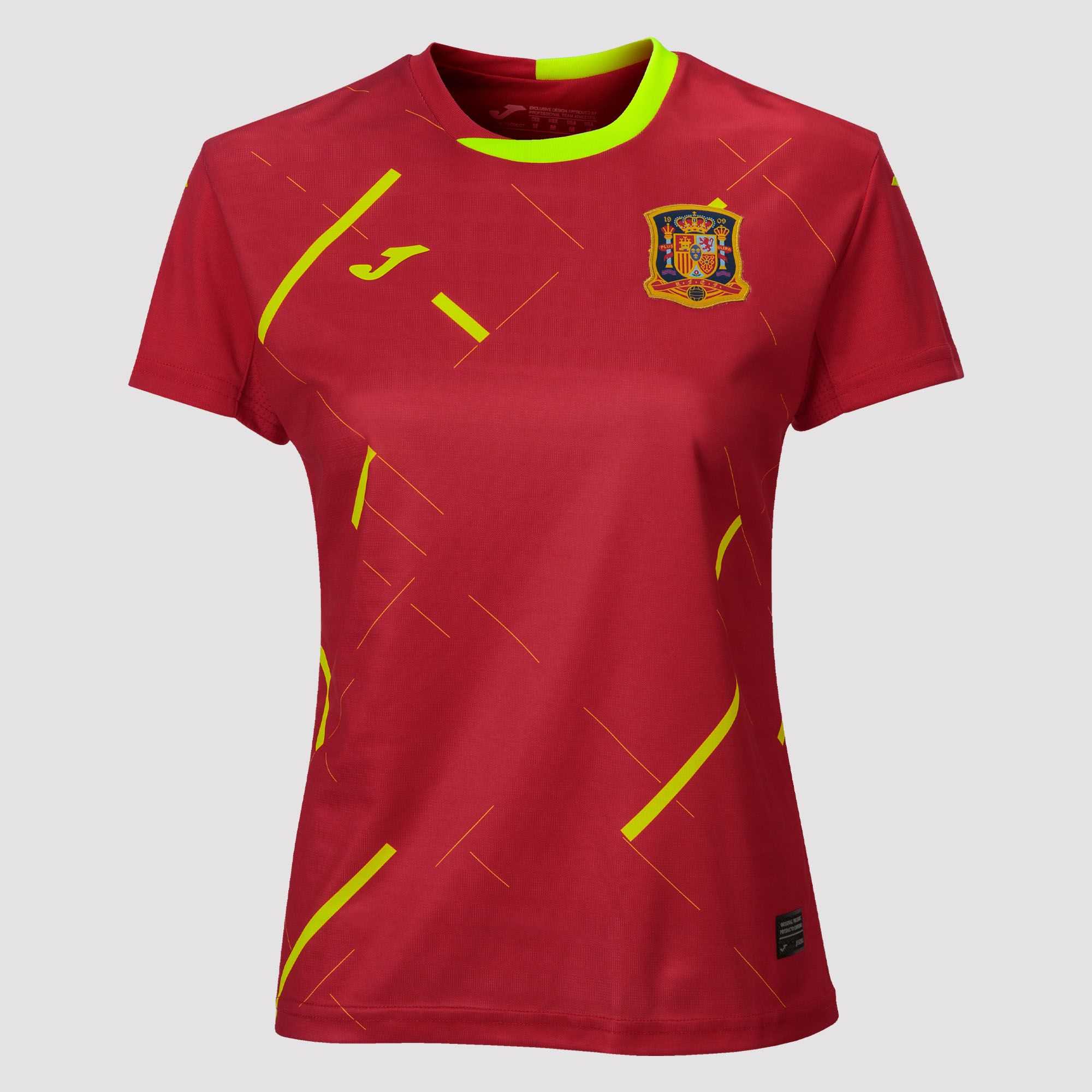 Joma 1st T-shirt Spanish Futsal S/S Kadın Tişört Kırmızı | 93RFBIOJY