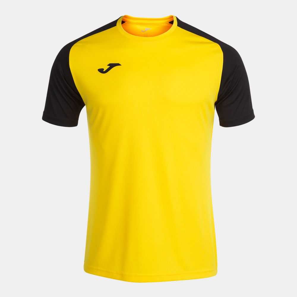 Joma Academy Iv Short Sleeve T-shirt Erkek Tişört Sarı Siyah | 98XIRBHQU